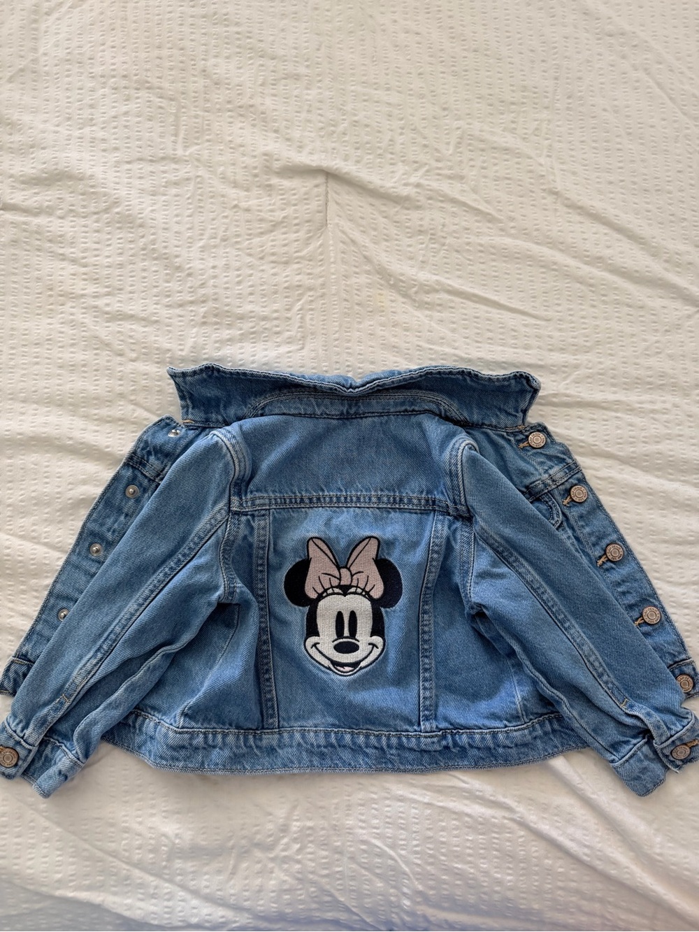 Baby Gap Light Blue Denim Minnie Mouse Jacket size 3T